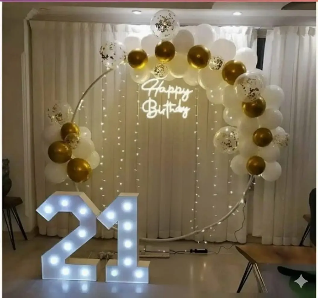 21st Birthday Circle Decor